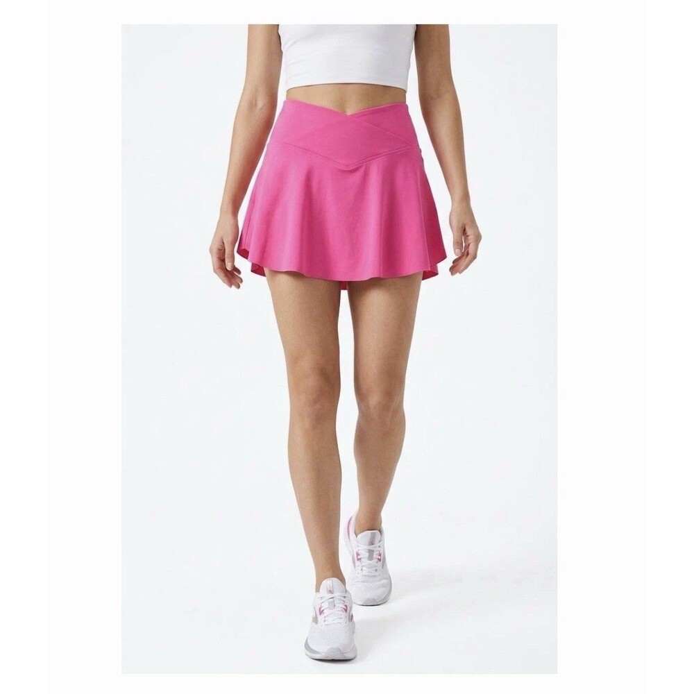 Halara SoftlyZero Airy Hot Pink High Waisted Activewear Skort Womens Size L NWT